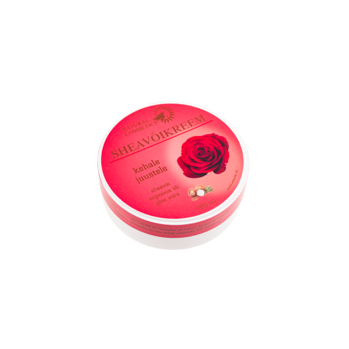 Shea butter cream with argan- and rose oil, 100ml